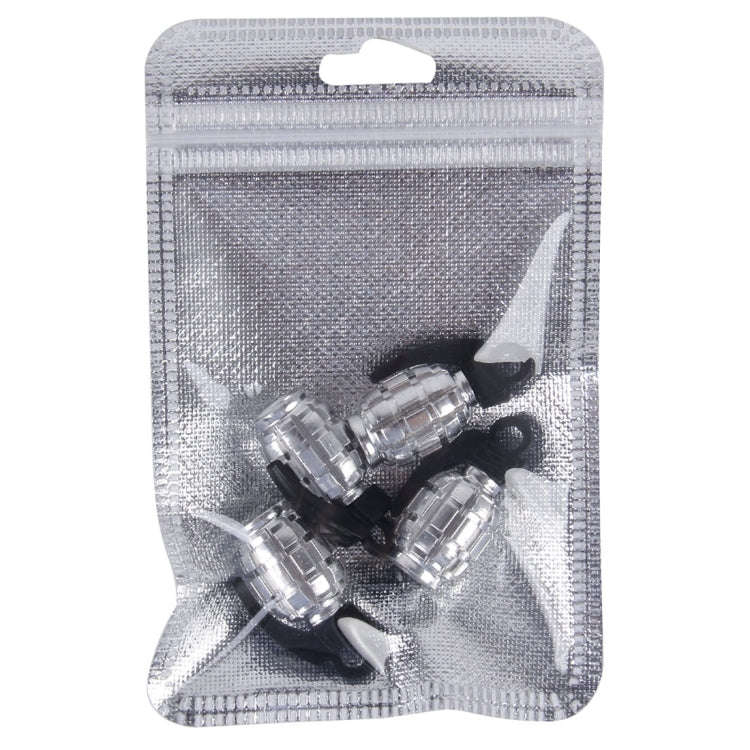 4 PCS Universal Car Tire Valve Caps(Silver)