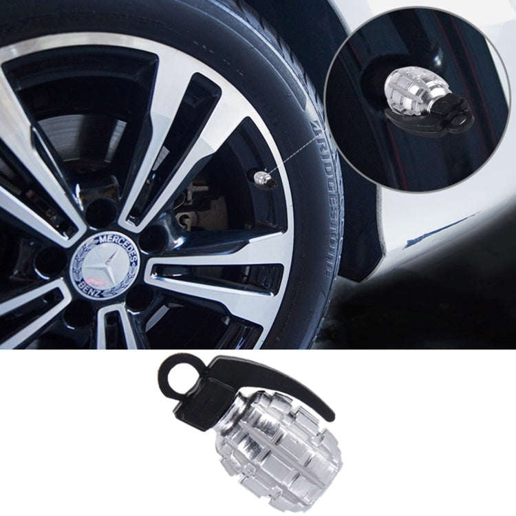 4 PCS Universal Car Tire Valve Caps(Silver)