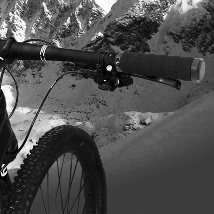 2 PCS AG30 Bicycle MTB Bike Lock-on Comfort Sponge Handlebar Hand-Stitched Grips(Black)