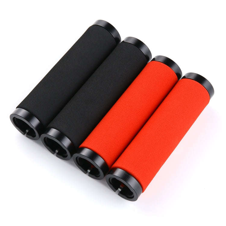 1 Pair AG36 Alloy Lock-Rings + Sponge Bicycle Handlebar Grip (Black)