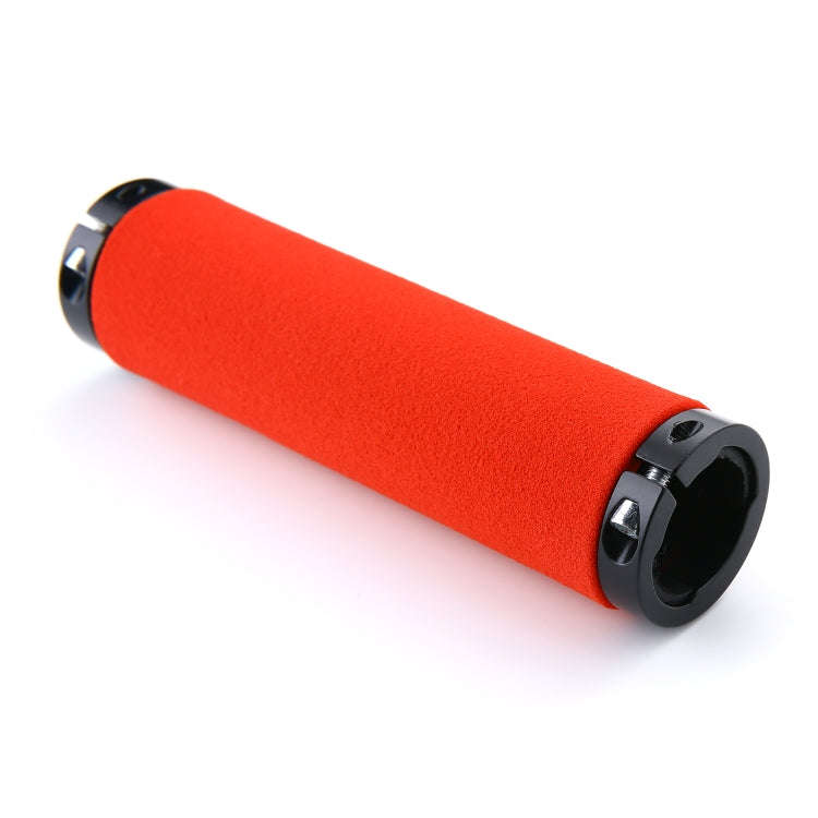 1 Pair AG36 Alloy Lock-Rings + Sponge Bicycle Handlebar Grip (Red)