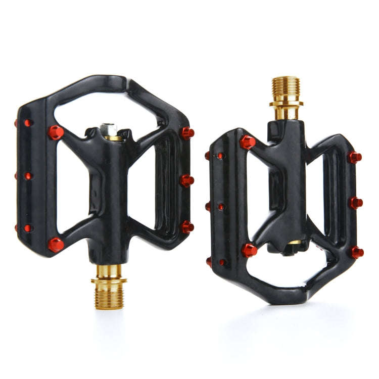 1 Pair B251C Road Bike Carbon Fiber + Titanium Axle Pedals (Black)