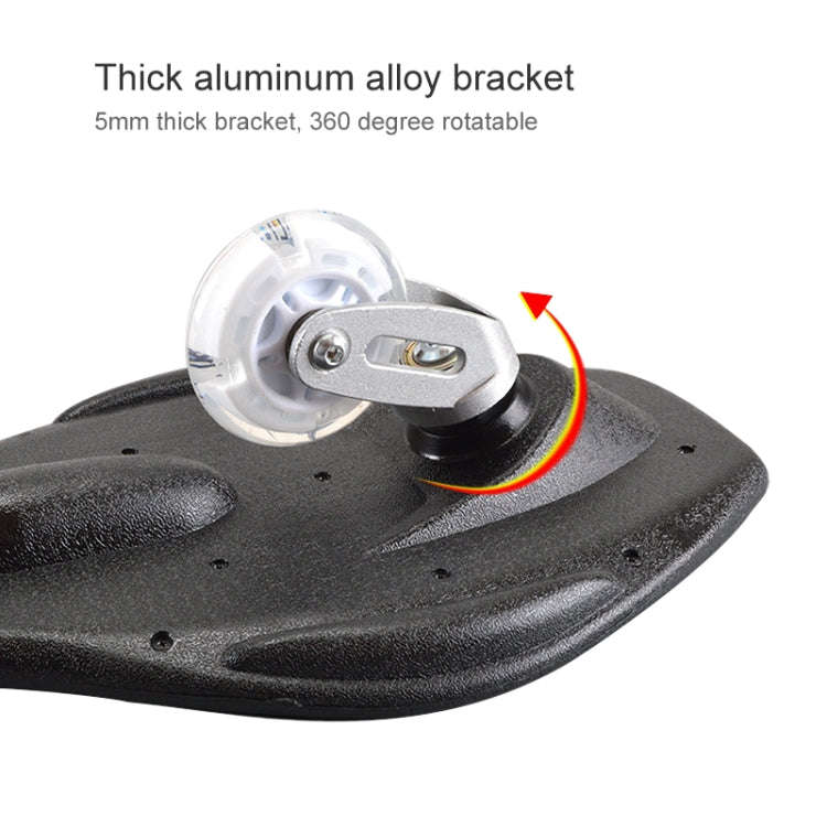 Fashion Vulcan Pattern Two-wheeled Skateboard Luminous Flash Wheel Vitality Board(Black)