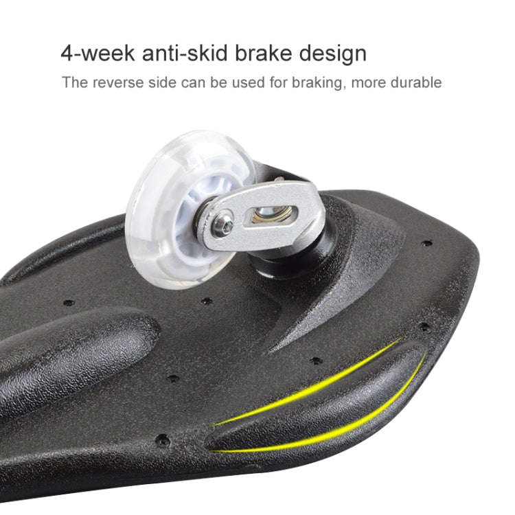 Fashion Vulcan Pattern Two-wheeled Skateboard Luminous Flash Wheel Vitality Board(Black)