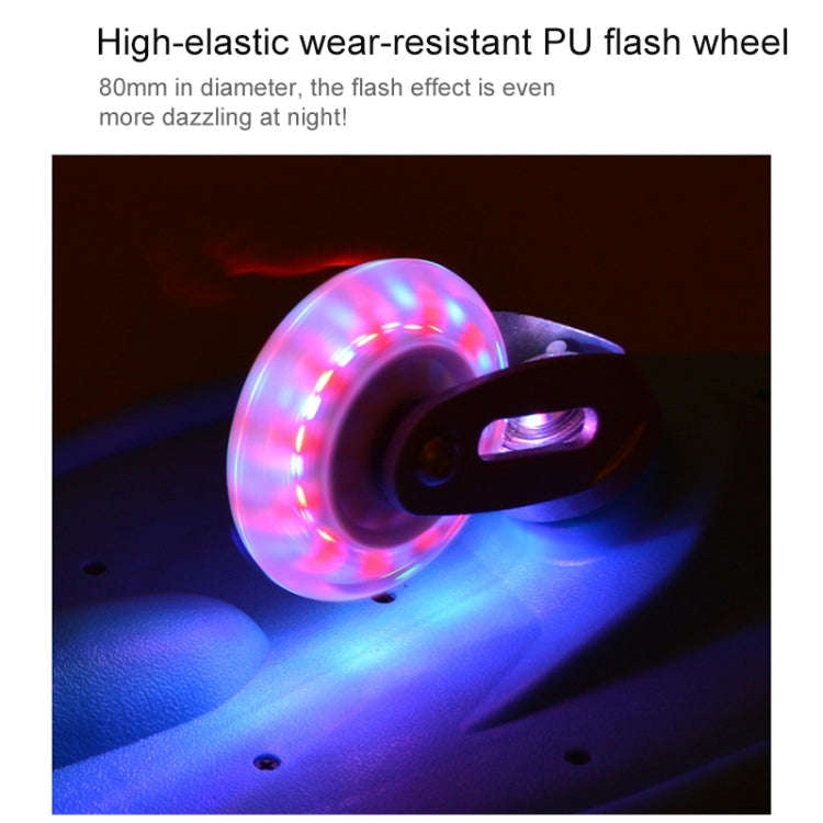 Fashion Vulcan Pattern Two-wheeled Skateboard Luminous Flash Wheel Vitality Board(Blue)