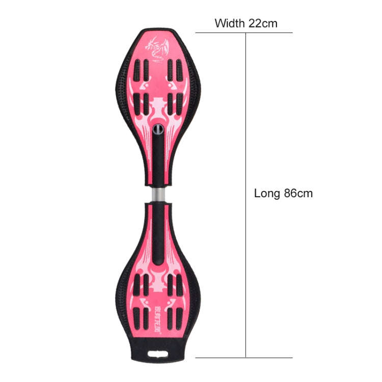 Fashion Vulcan Pattern Two-wheeled Skateboard Luminous Flash Wheel Vitality Board(Blue)