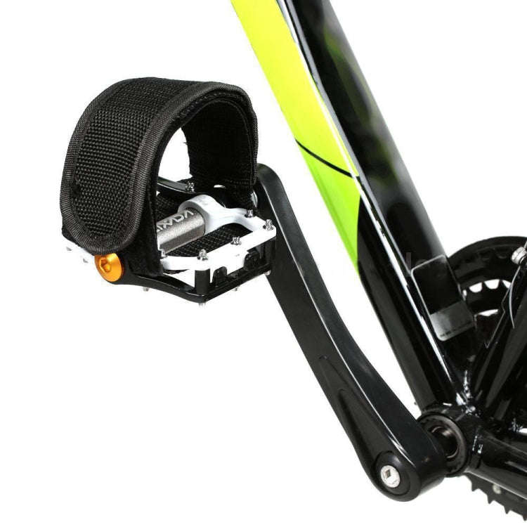 2 PCS Bicycle Pedals Bands Feet Set With Anti-slip Straps Beam Foot(Black)
