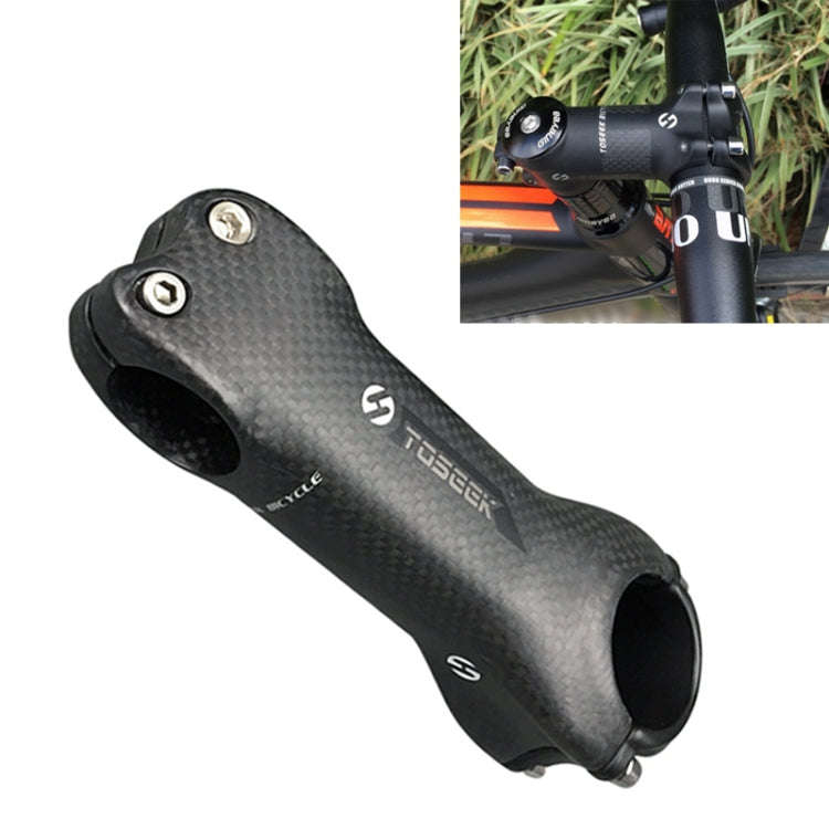 TOSEEK All Carbon Fiber 3KUD Texture Road Mountain Bike Ultra-light Handlebar Stem Riser Faucet, ...