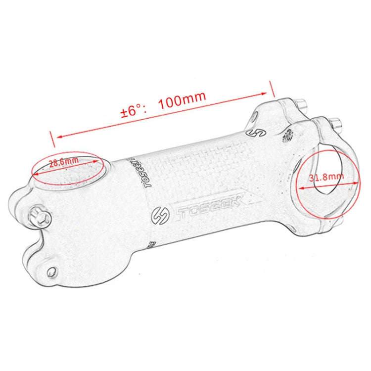 TOSEEK All Carbon Fiber 3KUD Texture Road Mountain Bike Ultra-light Handlebar Stem Riser Faucet, ...