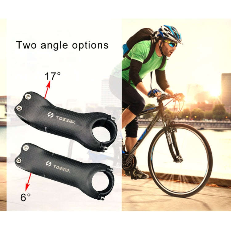 TOSEEK All Carbon Fiber 3KUD Texture Road Mountain Bike Ultra-light Handlebar Stem Riser Faucet, ...