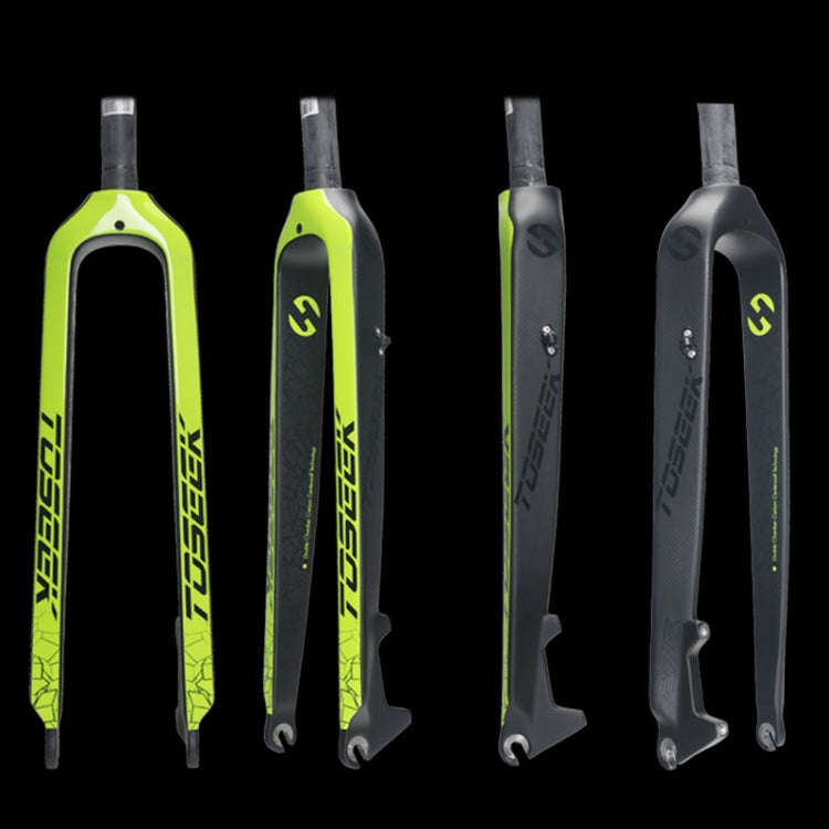 TOSEEK Ultra Light 27.5 Inch 405mm Mountain Bike Full Carbon Front Fork Straight Head Tube Disc B...
