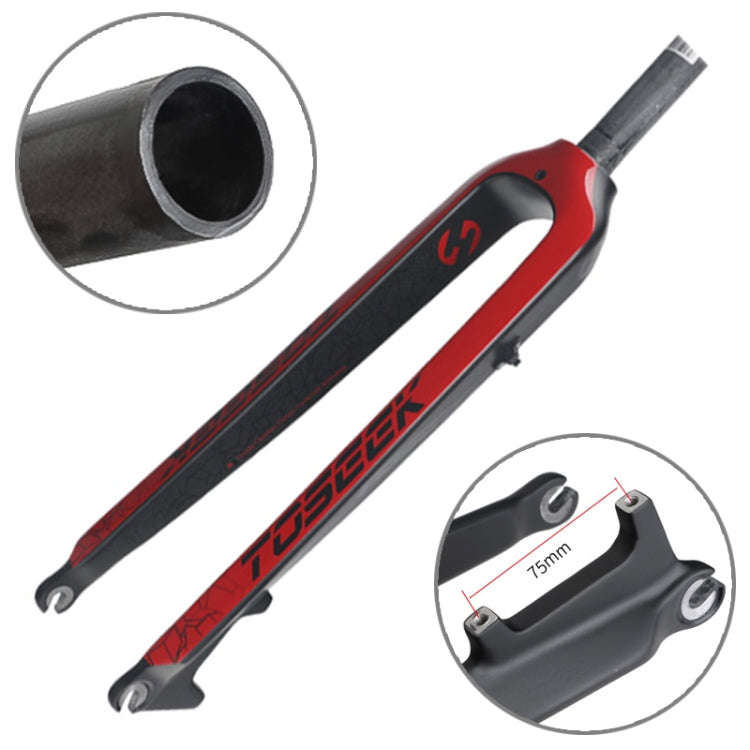 TOSEEK Ultra Light 27.5 Inch 405mm Mountain Bike Full Carbon Front Fork Straight Head Tube Disc B...