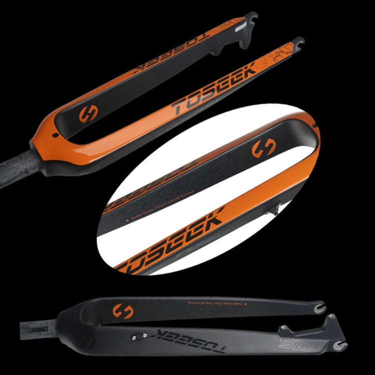 TOSEEK Ultra Light 29 Inch 435mm Mountain Bike Full Carbon Front Fork Straight Head Tube Disc Bra...
