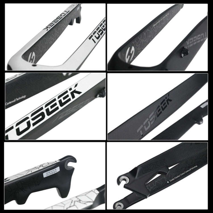 TOSEEK Ultra Light 29 Inch 435mm Mountain Bike Full Carbon Front Fork Straight Head Tube Disc Bra...