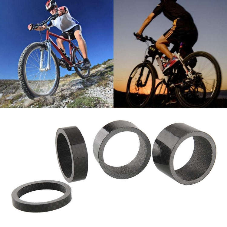 Bicycle Front Fork Headset Carbon Fiber Gasket Stem Wrist Backing Ring 3K Carbon Fiber 5 / 10 / 1...