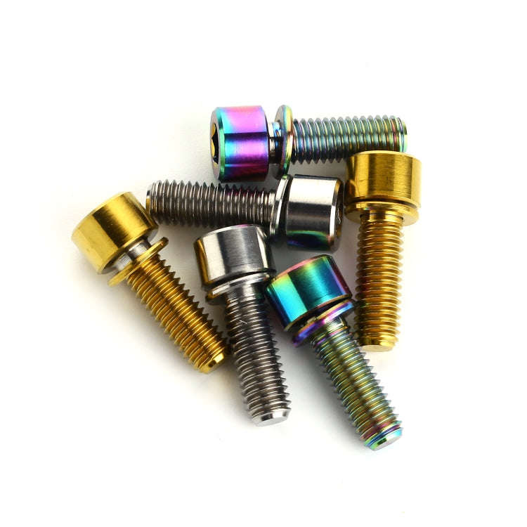 2 PCS Bicycle Accessories Titanium Bottle Cage Screw M5 15mm(Gold)