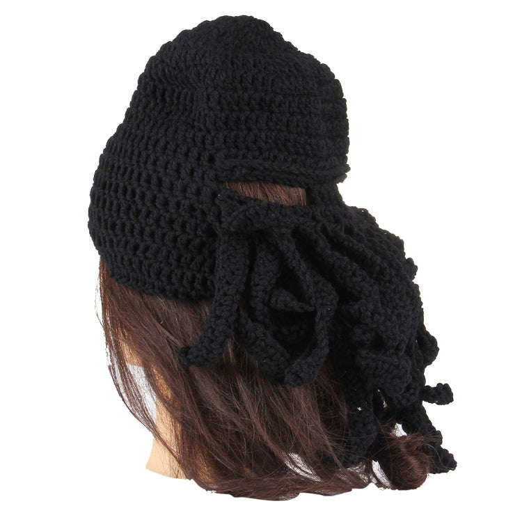 Amurleopard Unisex Barbarian Knit Beanie Octopus Tentacle Cap Winter Warm Face Mask Crochet Hat(B...