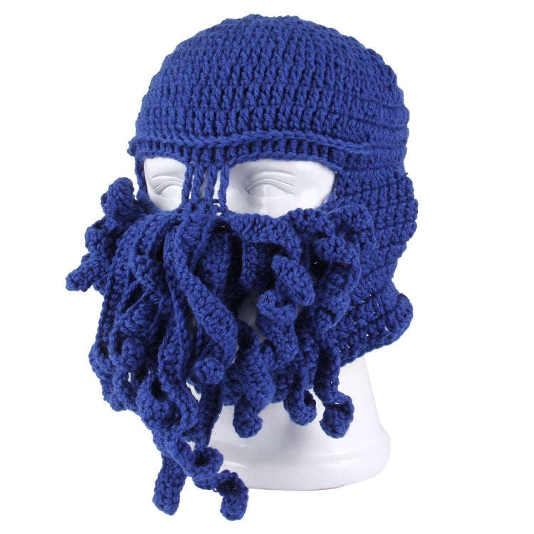 Amurleopard Unisex Barbarian Knit Beanie Octopus Tentacle Cap Winter Warm Face Mask Crochet Hat(D...