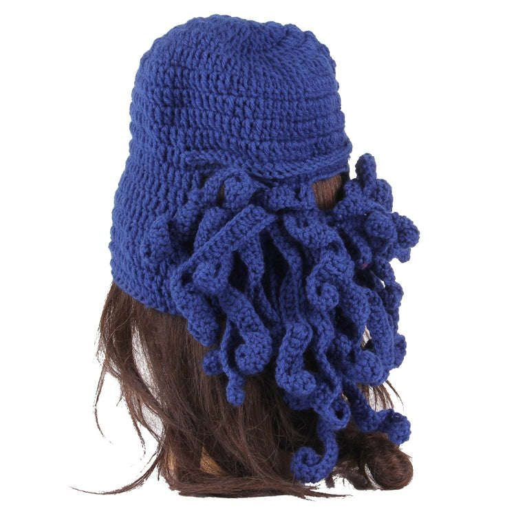 Amurleopard Unisex Barbarian Knit Beanie Octopus Tentacle Cap Winter Warm Face Mask Crochet Hat(D...