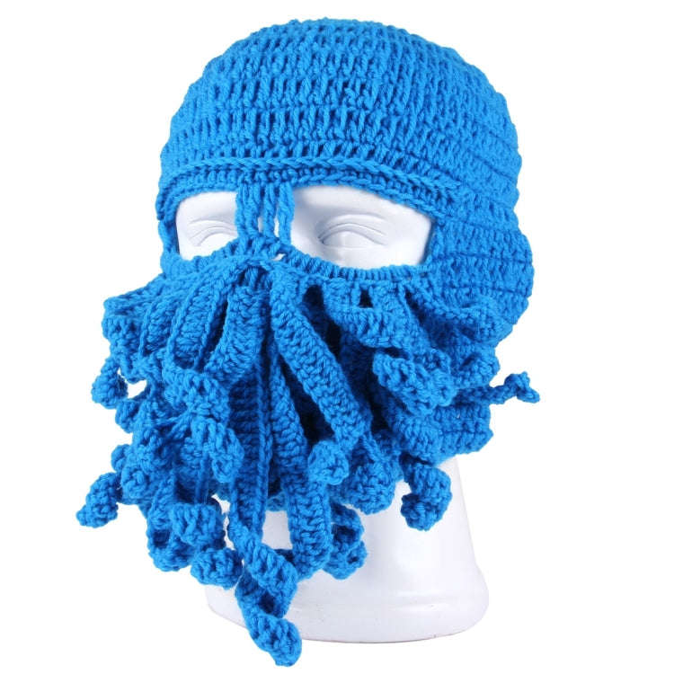 Amurleopard Unisex Barbarian Knit Beanie Octopus Tentacle Cap Winter Warm Face Mask Crochet Hat(B...