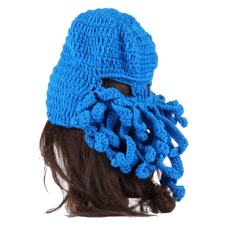 Amurleopard Unisex Barbarian Knit Beanie Octopus Tentacle Cap Winter Warm Face Mask Crochet Hat(B...
