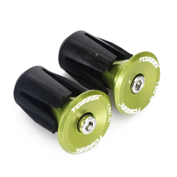 TOSEEK 1 Pair Mountain Bike Handlebar Grips Caps End Plug Aluminum Alloy Bicycle  Bar Ends Plug (...