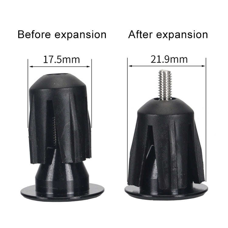 TOSEEK 1 Pair Mountain Bike Handlebar Grips Caps End Plug Aluminum Alloy Bicycle  Bar Ends Plug (...