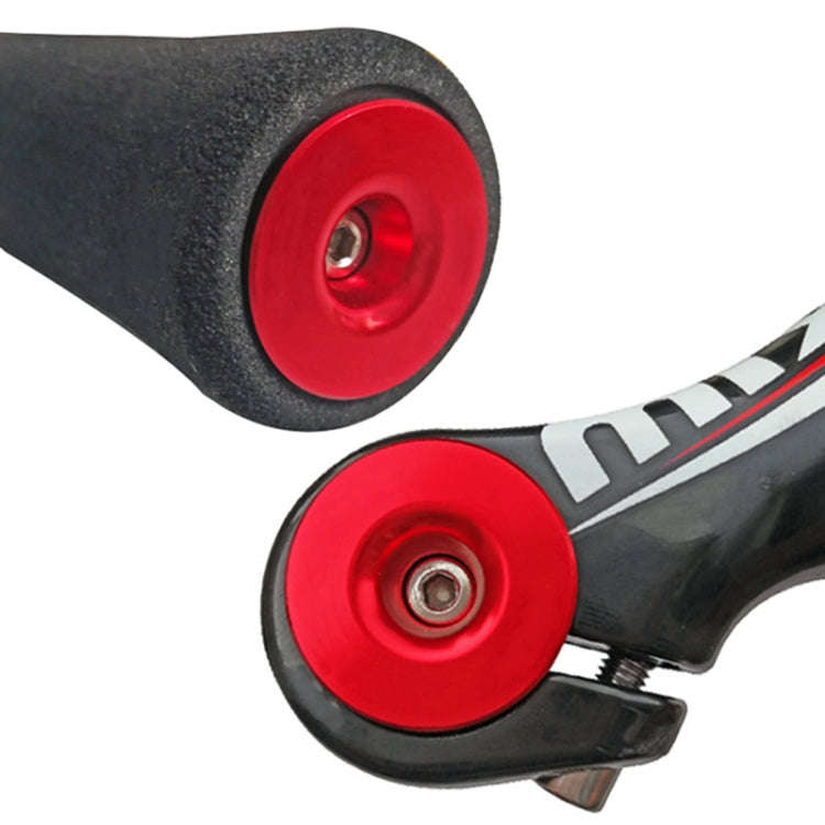 TOSEEK 1 Pair Mountain Bike Handlebar Grips Caps End Plug Aluminum Alloy Bicycle  Bar Ends Plug (...