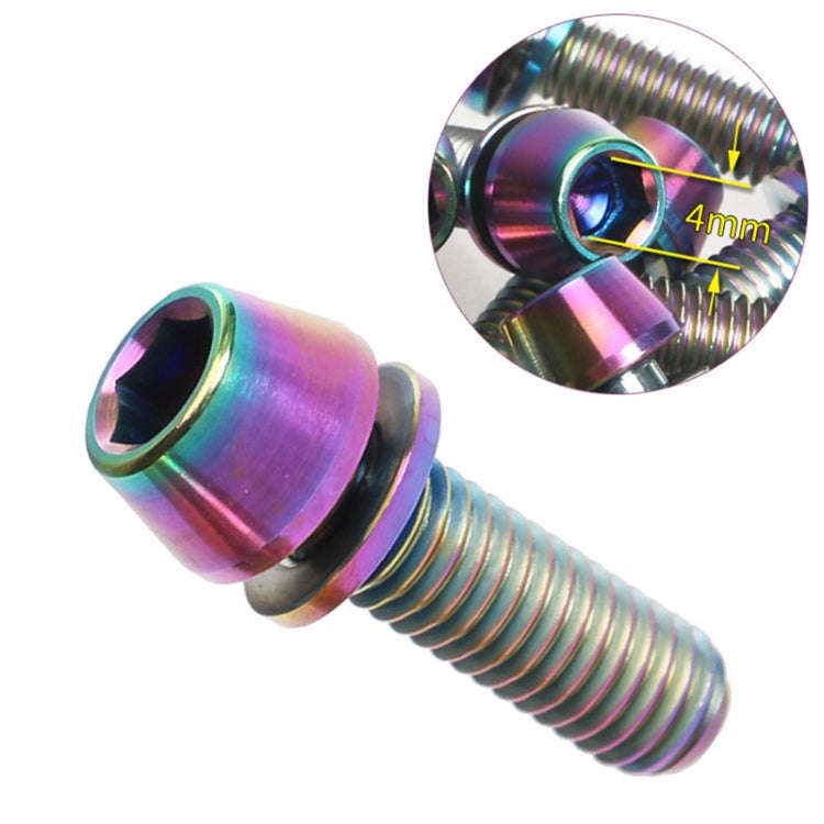 TOSEEK Bicycle Handlebar Stem Screw Titanium Alloy M5x16mm Mountain Bike  Fixed Gear Handlebar St...
