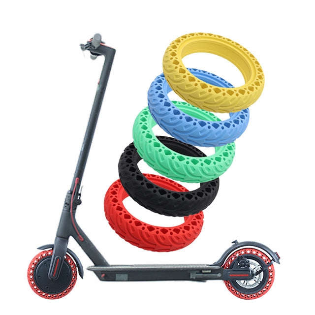8.5 inch Electric Scooter Wear-resistant Shock-absorbing Decorative Pattern Tire Honeycomb Solid ...