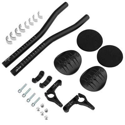 SHANMASHI Bicycle Aluminum Alloy Handlebar Road TT Handlebar (Black)