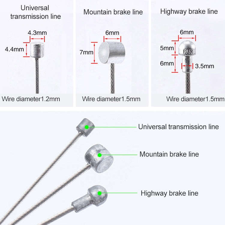 7 in 1 Universal PVC Bicycle Variable Speed Cable Tube Set(Black)