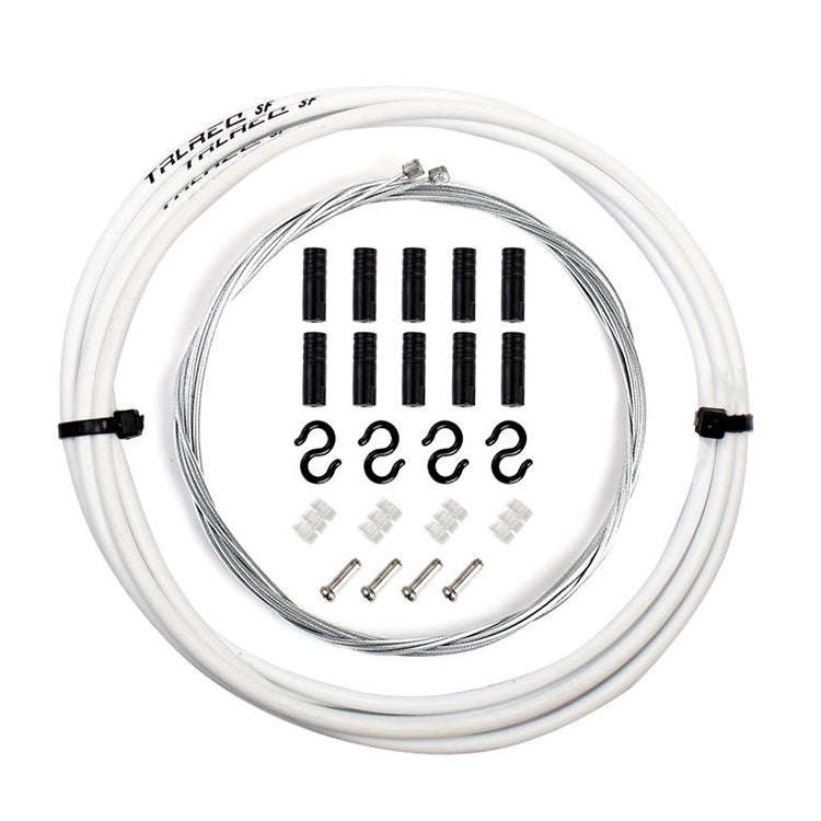 7 in 1 Universal PVC Bicycle Variable Speed Cable Tube Set(White)