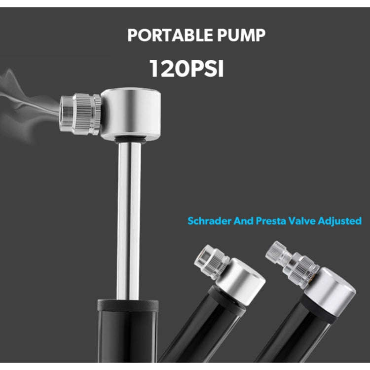 Manual Mini Portable Bicycle Aluminum Alloy Pump+ Glue-free Tire Patch + Fish-shaped Tire Lever (...