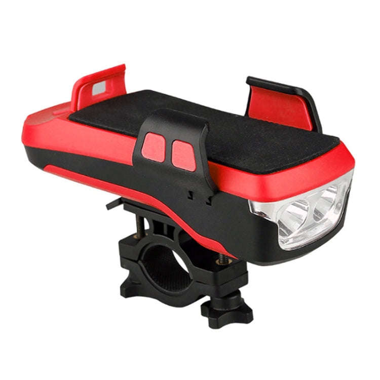USB Charging Bicycle Light Front Handlebar Led Light   with Holder & Electric Horn2400mAh B...