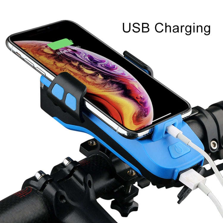 USB Charging Bicycle Light Front Handlebar Led Light   with Holder & Electric Horn2400mAh B...