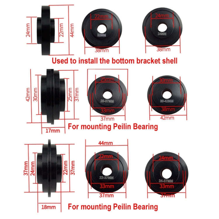 BIKERSAY BT040S3 Bicycle Press-in Type Axis Bracket Static Installation Removal Tool Set, Simple ...