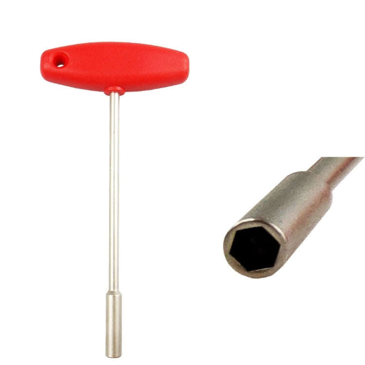 BIKERSAY BT031B T-shaped Socket MTB Road Bike Built-in Tool Steel Concealed Spoke Cap Wrench(4.7m...
