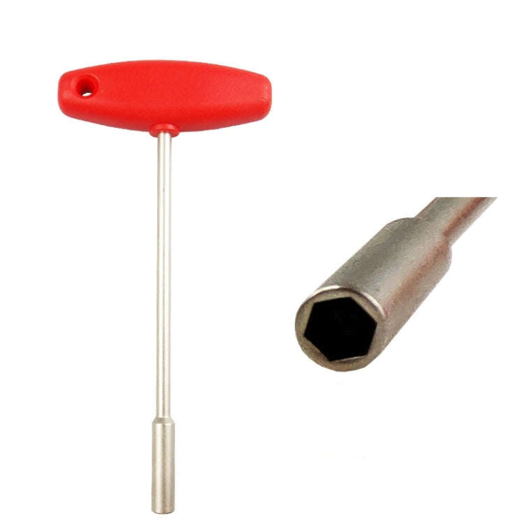 BIKERSAY BT031B T-shaped Socket MTB Road Bike Built-in Tool Steel Concealed Spoke Cap Wrench(5.5m...