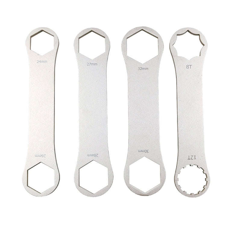 BIKERSAY BT050C Multifunctional Stainless Steel Bicycle Fork Wrench Double Head Spanner