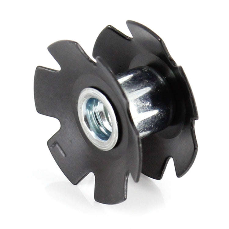 Bike Bicycle Headset Double Flanged Star Nut for 1-1/8 inch Steerer(Black)