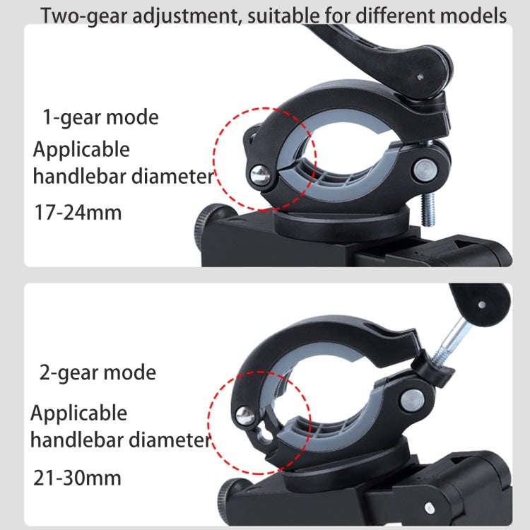 Rotatable PVC Motorcycle Bicycle Handlebar Mount Mobile Phone Holder (Black)