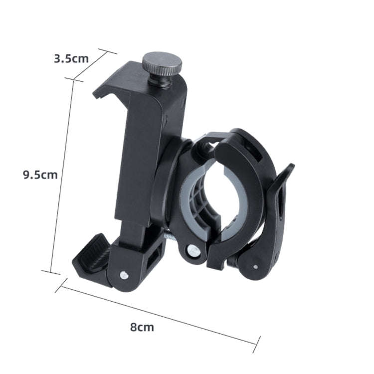 Rotatable PVC Motorcycle Bicycle Handlebar Mount Mobile Phone Holder (Black)