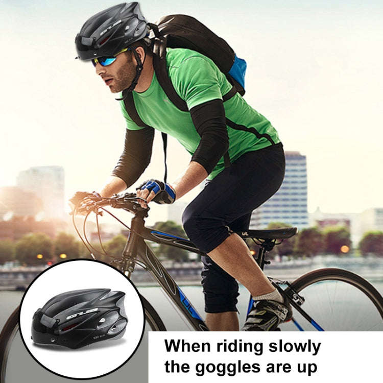 GUB K80 Plus Bike Helmet With Visor And Goggles(Titanium Color)
