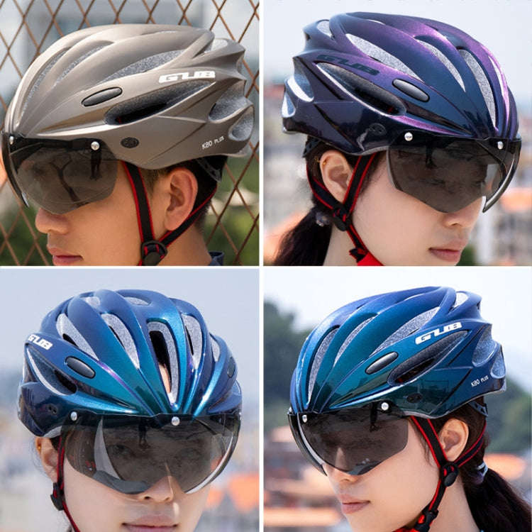 GUB K80 Plus Bike Helmet With Visor And Goggles(Orange)
