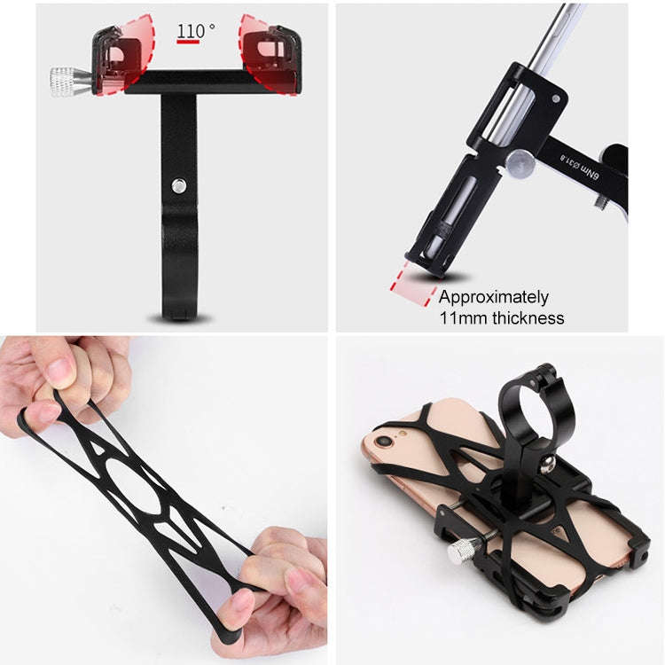 GUB P10 Aluminum Bike Phone Holder(Titanium Color)