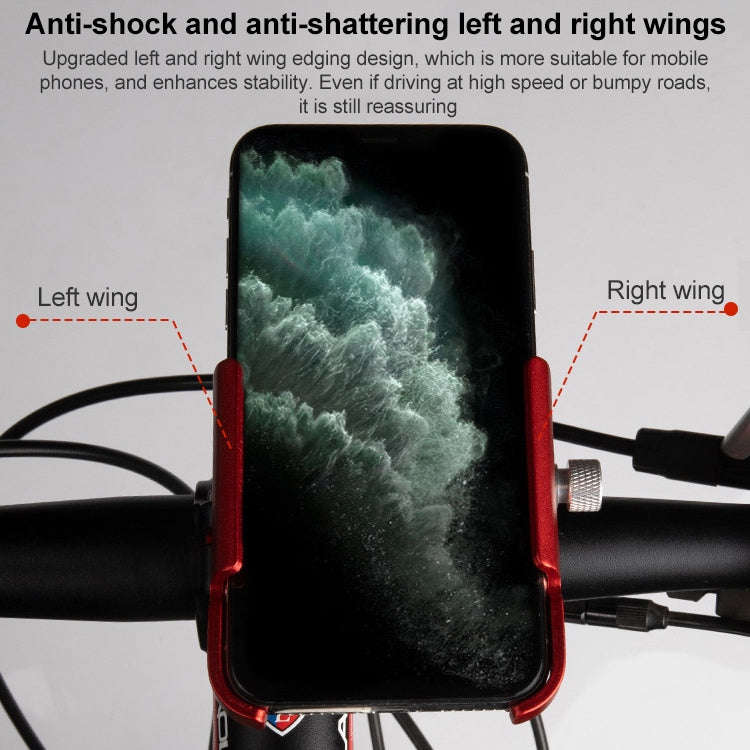 GUB P30 Aluminum Bike Phone Holder(Red)