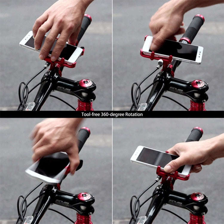 GUB Plus 6 Aluminum Alloy MTB Bike Bicycle Phone Holder(Titanium Color)