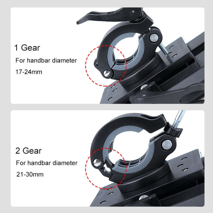 Rotatable PVC Motorcycle Bicycle Handlebar Mount Mobile Phone Holder (Black)