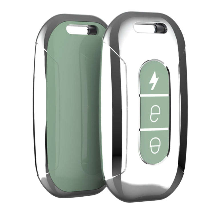 Electric Vehicle Key Electroplated TPU Case For AIMA C (Green)